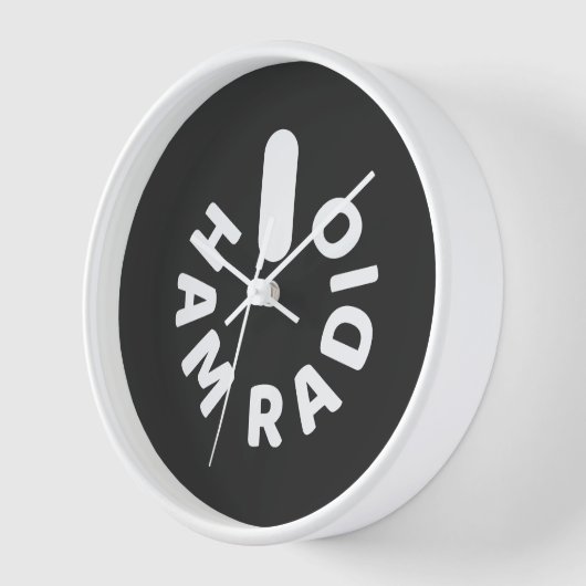HAM Radioが動力 壁時計 (傾斜)