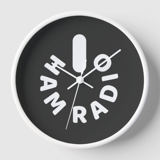 HAM Radioが動力 壁時計 (正面)