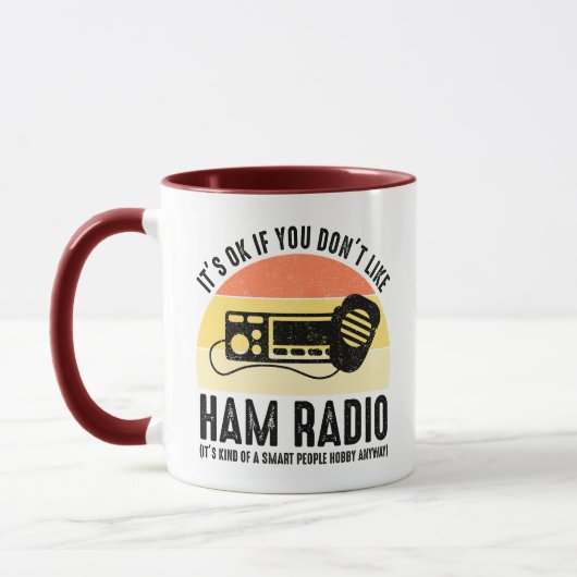 Ham Radioが好きもしでなくても大丈夫 マグカップ (左)