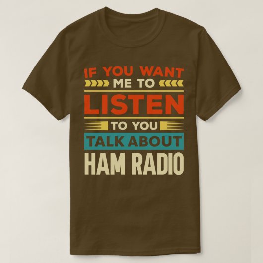 Ham Radioについて話す Tシャツ (デザイン正面)