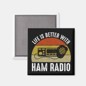 Ham Radioの方が人生の方が良い マグネット (正面/裏面)