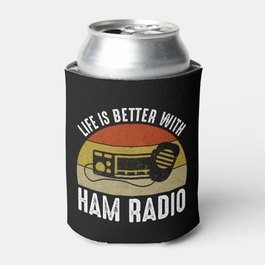 Ham Radioの方が人生の方が良い 缶クーラー (缶正面)