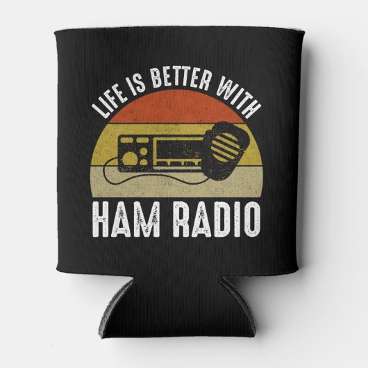 Ham Radioの方が人生の方が良い 缶クーラー (正面)
