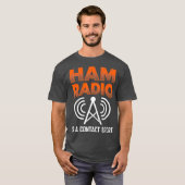 Ham Radioはスポーツ連絡モースのコード運営会社である Tシャツ (正面フル)