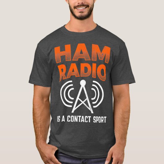 Ham Radioはスポーツ連絡モースのコード運営会社である Tシャツ (正面)