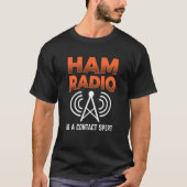 Ham Radioはスポーツ連絡モースのコード運営会社である Tシャツ (正面)