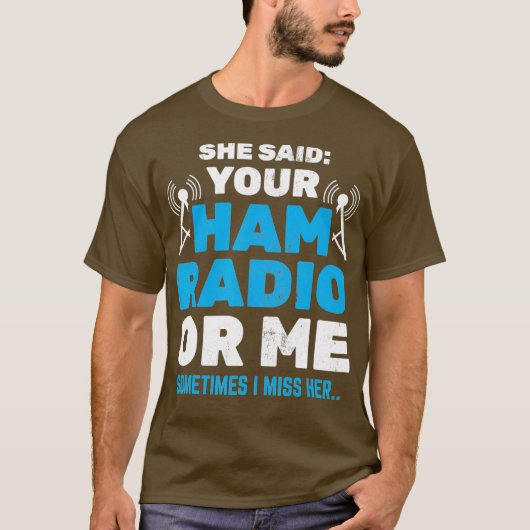 Ham RadioまたはMe Morseコードのオペレータを修復する Tシャツ (正面)