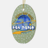 HAM RADIO – あなたの世界を探索 セラミックオーナメント (左)