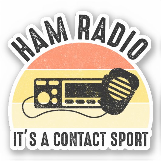 Ham Radio – スポーツ連絡だ シール (正面)