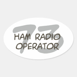 Ham Radio 楕円形シール