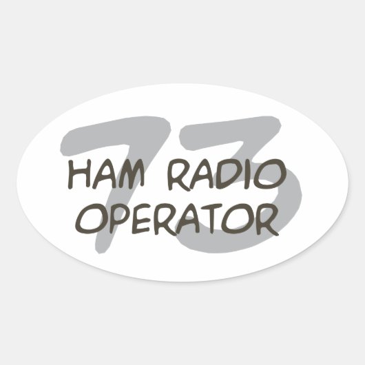 Ham Radio 楕円形シール (正面)