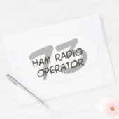 Ham Radio 楕円形シール (封筒)