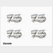 Ham Radio 楕円形シール (シート)