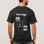Ham Radio Black & White Icons T-Shirt Tシャツ (裏面)