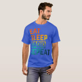 Ham Radio Eat Sleep Repeat Watercolor Tシャツ (正面フル)