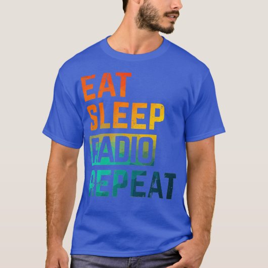 Ham Radio Eat Sleep Repeat Watercolor Tシャツ (正面)