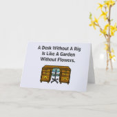 Ham Radio Get Well Card With Empty Desk & Rig カード (黄色い花)