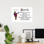 Ham Radio Hamletおもしろい引用文書き換えポスター ポスター (ホームオフィス)