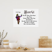 Ham Radio Hamletおもしろい引用文書き換えポスター ポスター (キッチン)