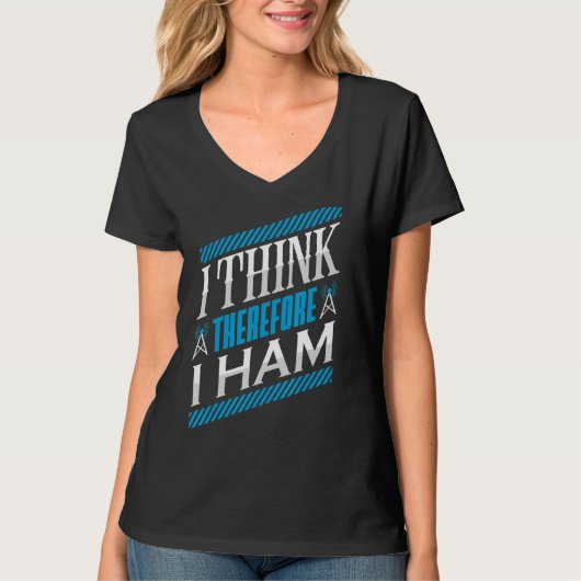 Ham Radio I 考え Therforce I Ham Radio Operator Tシャツ (正面)