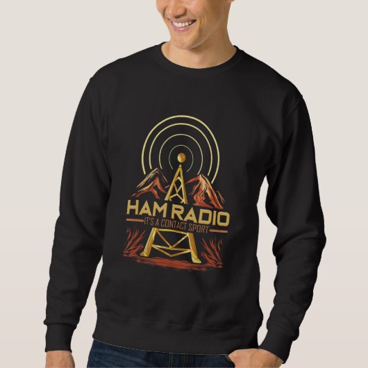 Ham Radio It's 連絡 A Sport スウェットシャツ (正面)
