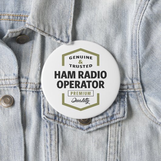 HAM Radio Operatorロゴギフト。 缶バッジ (インサイチュ)