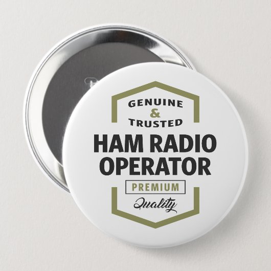 HAM Radio Operatorロゴギフト。 缶バッジ (正面&裏面)