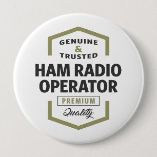 HAM Radio Operatorロゴギフト。 缶バッジ