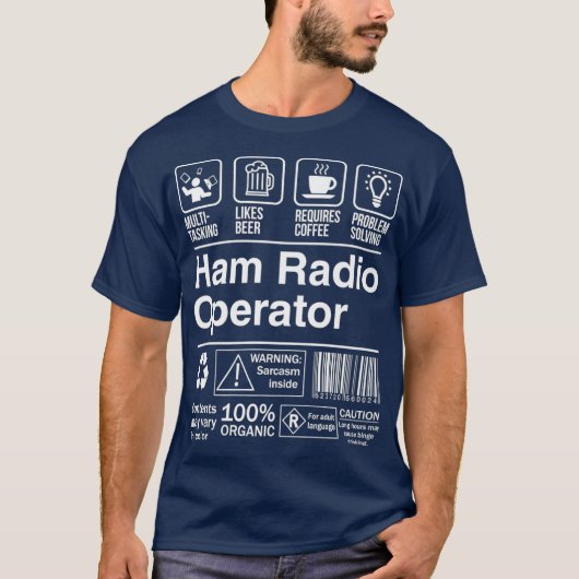 Ham Radio Operator製品ラベルギフトおもしろい製品 Tシャツ (正面)