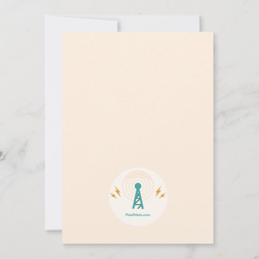 Ham Radio Operator誕生日 招待状 (裏面)