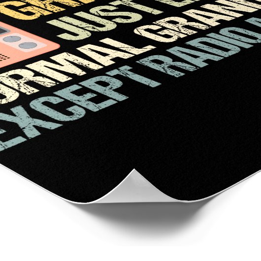 Ham Radio Operator Amateur Radio Father's Day ポスター (角)