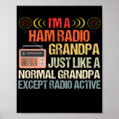 Ham Radio Operator Amateur Radio Father's Day ポスター (正面)
