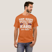 Ham Radio Operator Beard Amateur おもしろい Radio Tシャツ (正面フル)