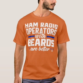 Ham Radio Operator Beard Amateur おもしろい Radio Tシャツ