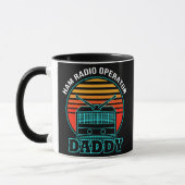 Ham Radio Operator Daddy Amateur Radio Retro マグカップ (左)