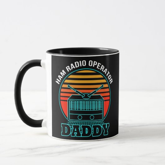Ham Radio Operator Daddy Amateur Radio Retro マグカップ (左)
