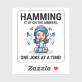 Ham Radio Operator DJ漫画おもしろいことわざ シール (シート)