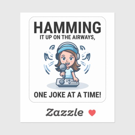 Ham Radio Operator DJ漫画おもしろいことわざ シール (シート)