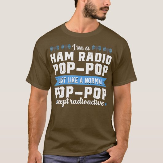 Ham Radio Operator Funny Radioactive Amateur Men Tシャツ (正面)