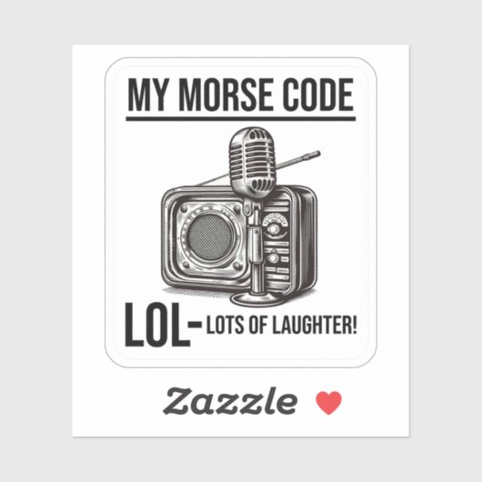 Ham Radio Operator Morseコードロールおもしろいことわざ シール (シート)