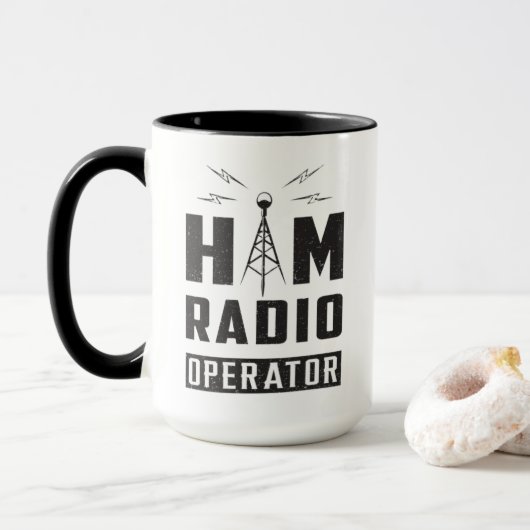 Ham Radio Operator Mug マグカップ (ドーナツ付き)