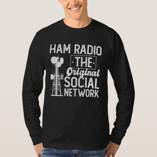 Ham Radio Operator Network Radio Antenna Radio Com Tシャツ (正面)