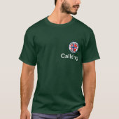Ham Radio Operator Norwayフラグのパーソナライズ Tシャツ (正面)