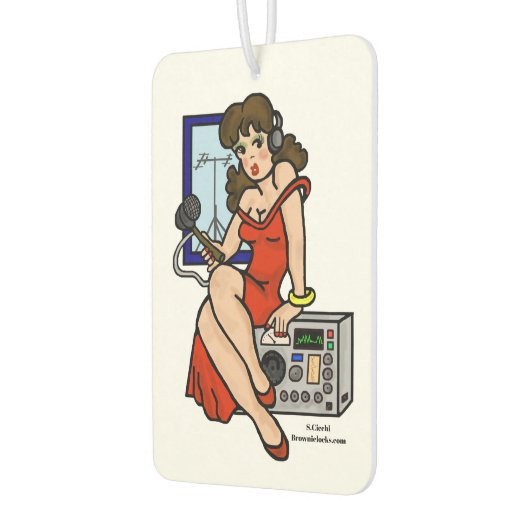 Ham Radio Pin-up Girl Air Freshener （コールサイン付き） カーエアーフレッシュナー (左)
