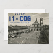 Ham Radio QSL Cardイタリアのはがき ポストカード (正面/裏面)
