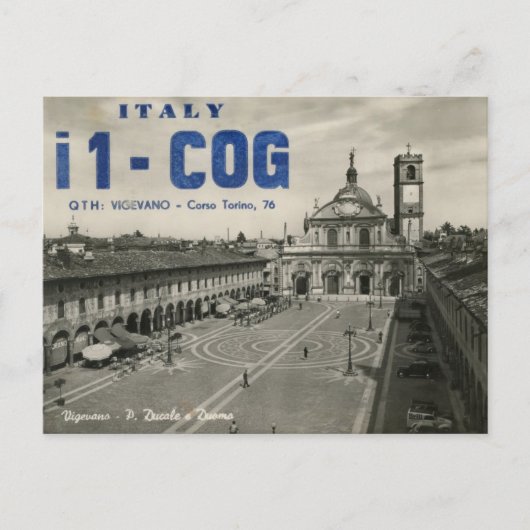 Ham Radio QSL Cardイタリアのはがき ポストカード (正面)