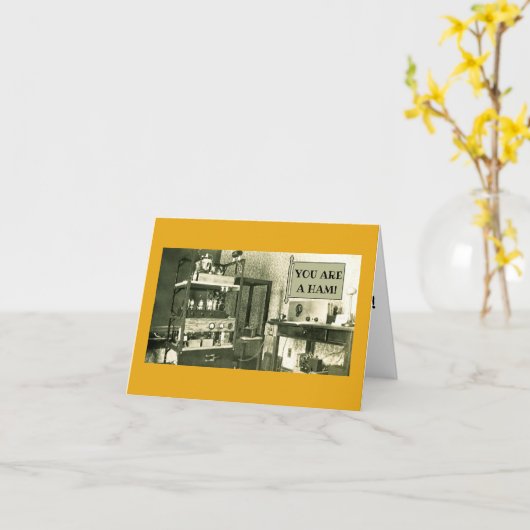 HAM RADIO SETUP 1930のアマチュア写真 カード (黄色い花)