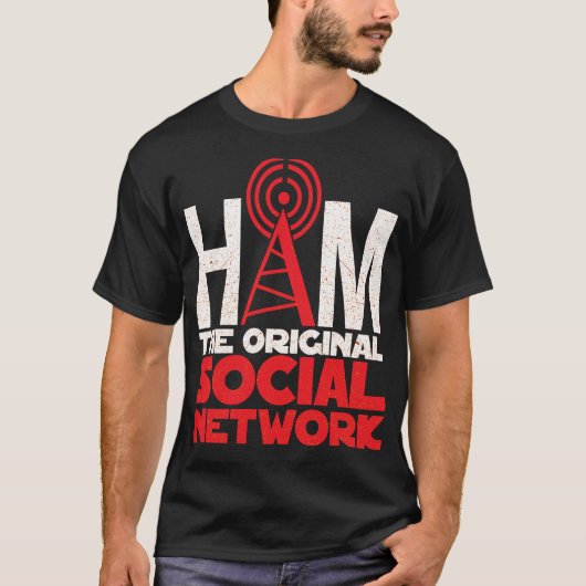 Ham Radio The Social Networkオリジナル Tシャツ (正面)