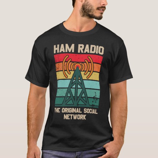 Ham Radio The Social Networkオリジナル Tシャツ (正面)
