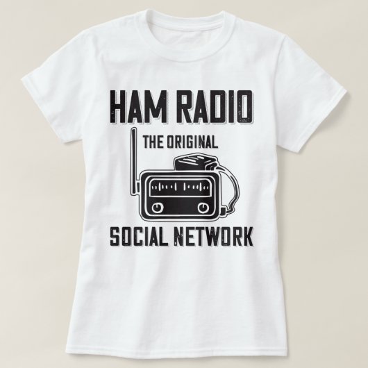 Ham Radio The Social Network Ham Radio Op Tシャツ (デザイン正面)